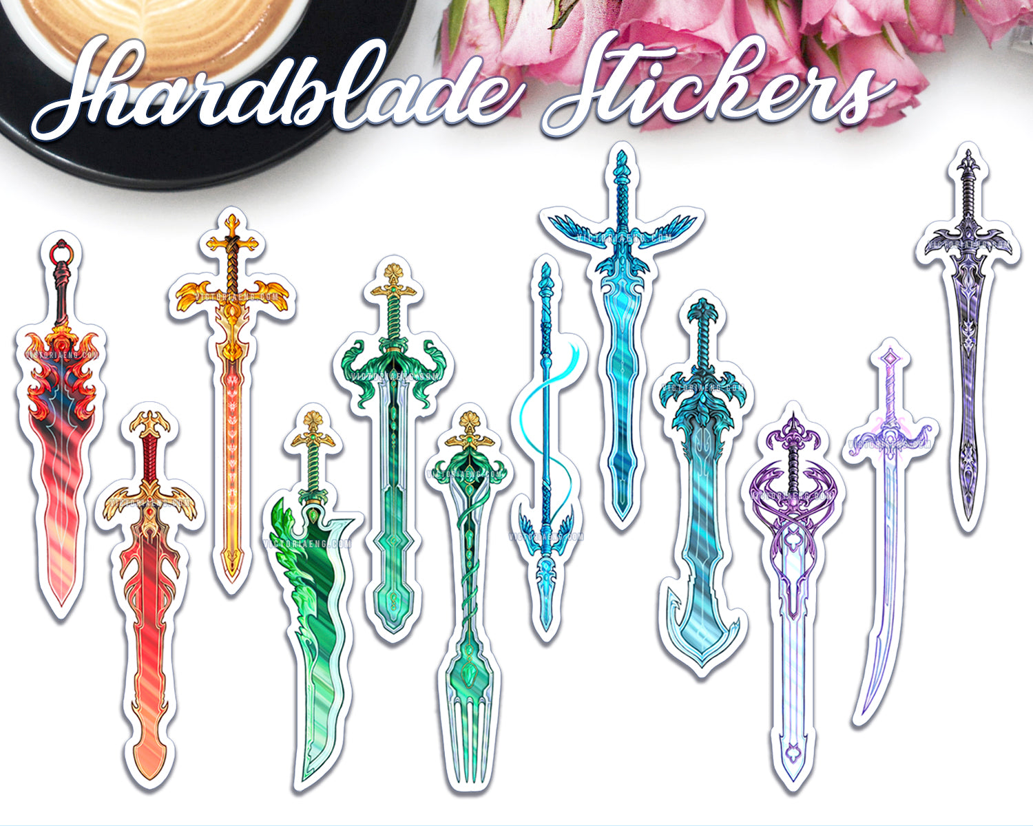 Shardblades Matte Sticker Collection Set