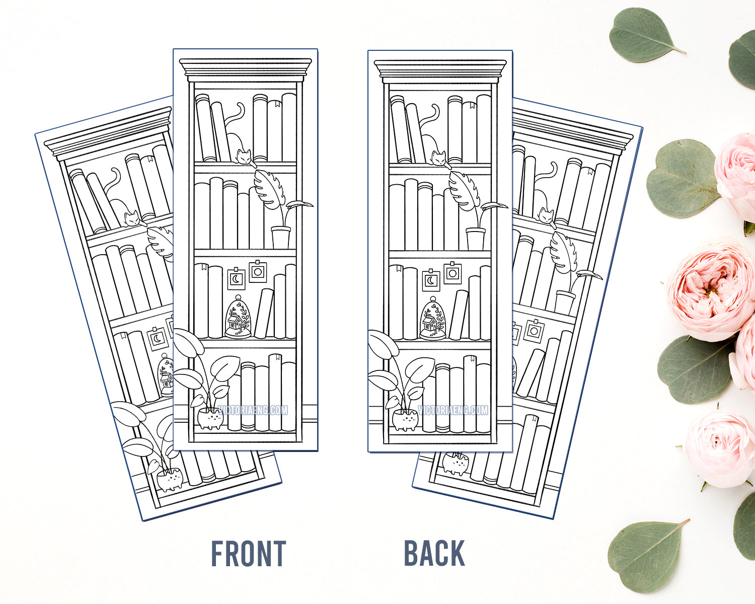 Bookcase Tracker Bookmark, Coloring Bookmark – Victoria Eng bookcase-tracker-bookmark-coloring-bookmark-victoria-eng