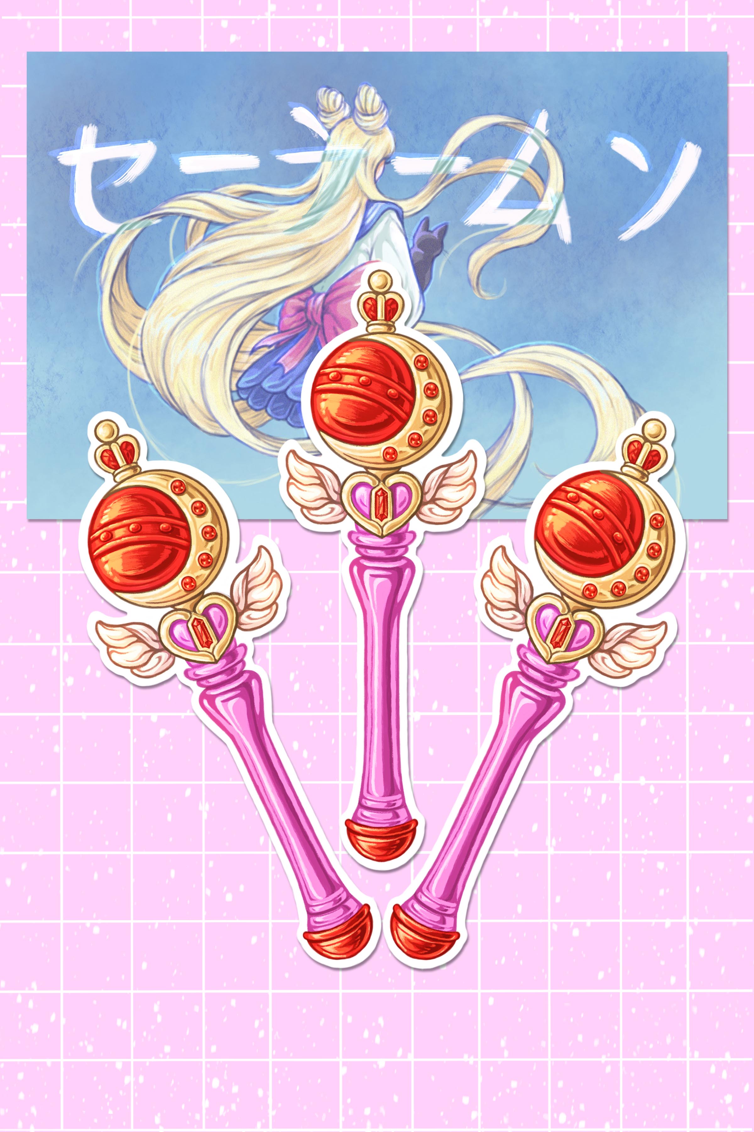 Sailor Moon - Cutie Moon Rod Sticker