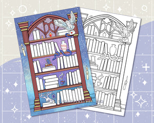 Magical Bookcase Tracker Print