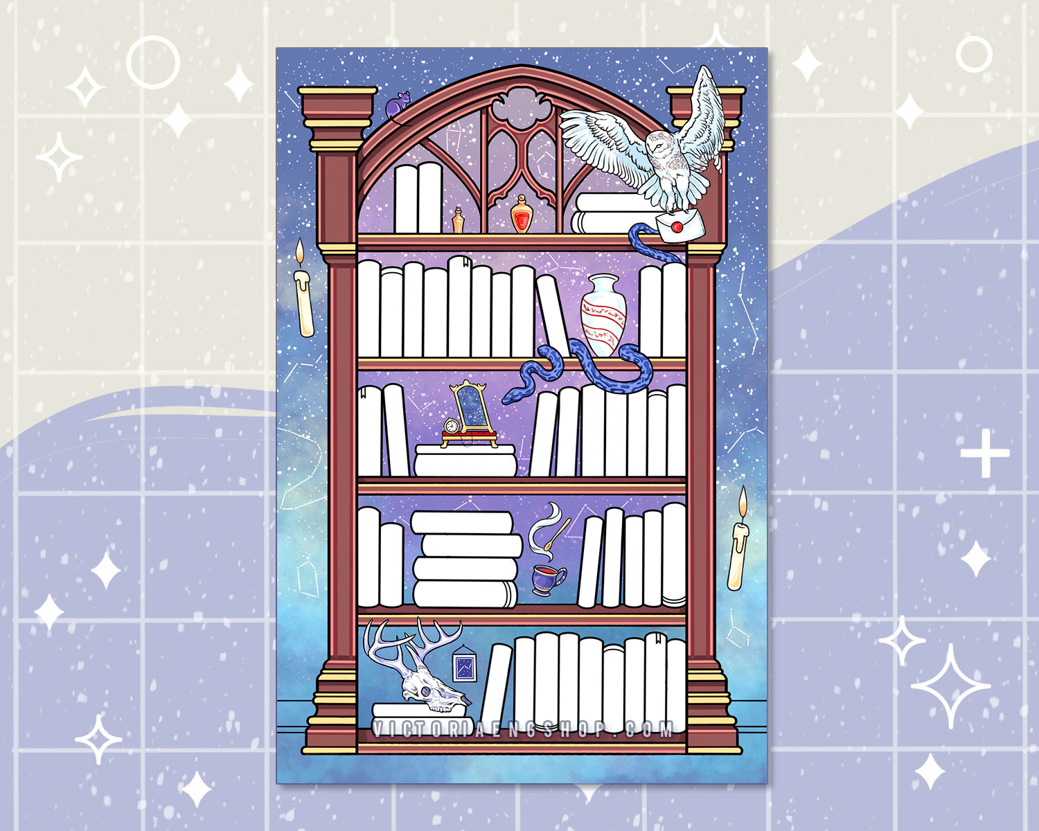 Magical Bookcase Tracker Print