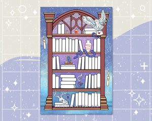 Magical Bookcase Tracker Print