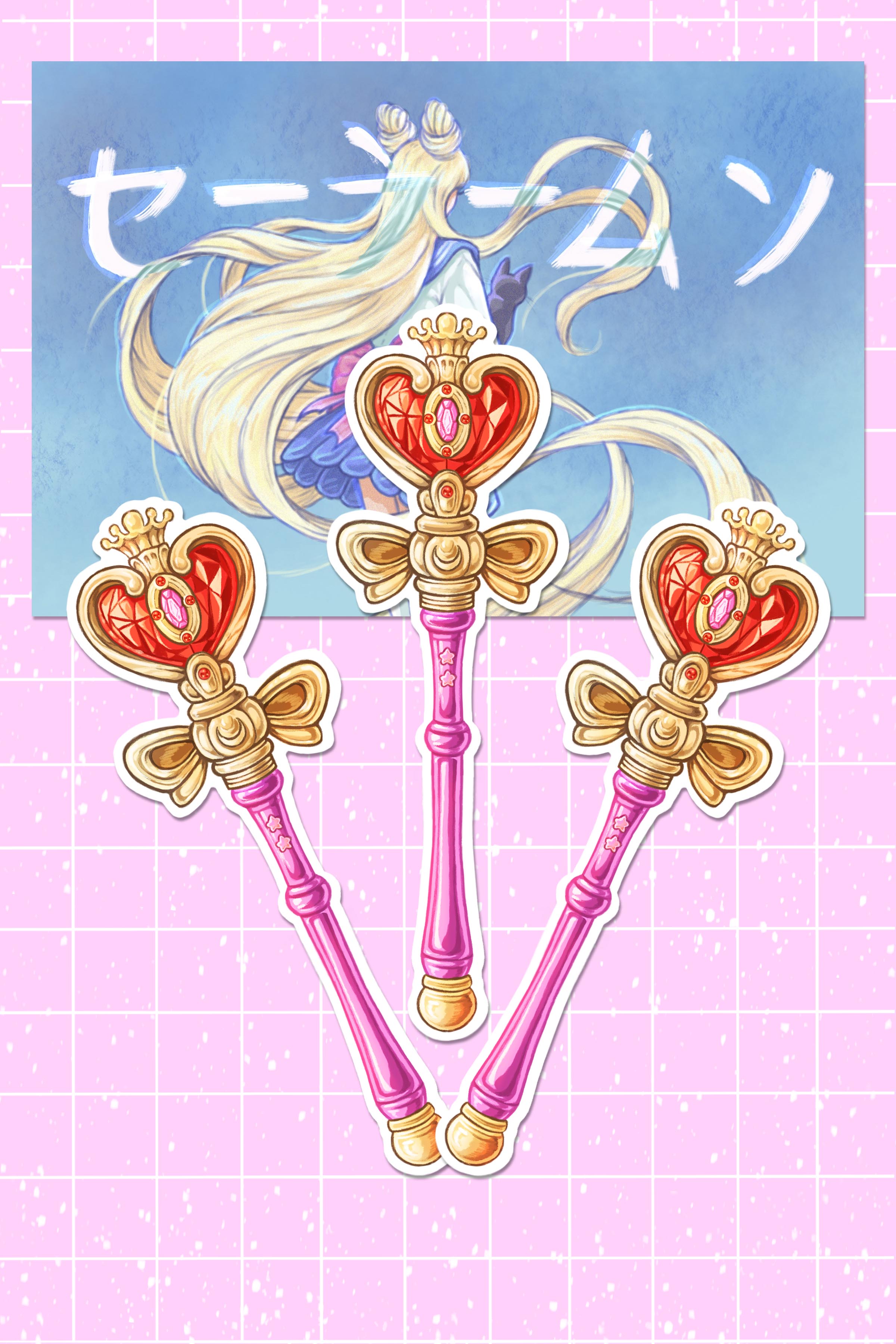 Sailor Scout Bow Stickers
